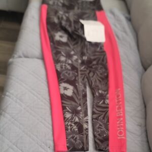 Women Floral Leggings - Pink and Brown